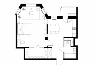 create a furniture layout and floor plan for your room