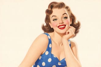 design custom pinup style characters for your project