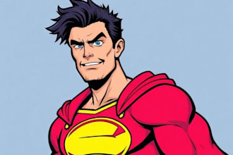 do a charcter of comic or design your comic character