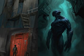 design epic concept art and world building illustrations