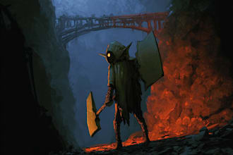 design epic concept art and world building illustrations