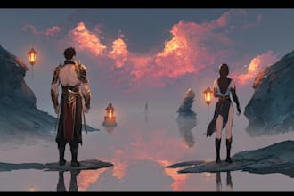 create concept art illustrations with cinematic quality