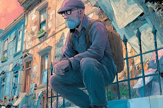comic book illustration with comic book illustrator