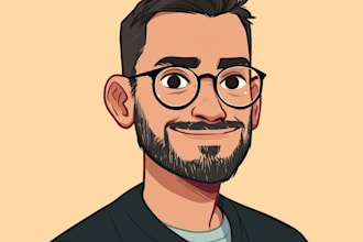 cartoon vector portrait illustration