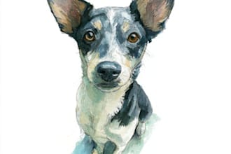 draw amazing art watercolor pet portrait