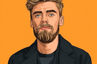 draw cartoon vector portrait or illustration