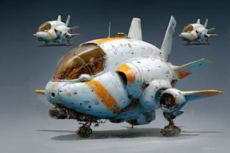design scifi futuristic vehicle aircraft spaceship