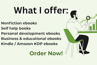 be your ebook ghostwriter, nonfiction book writer and KDP ebook expert