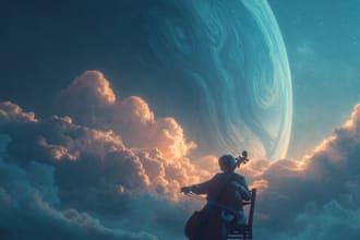 design a dreamy surreal or fantasy music cover