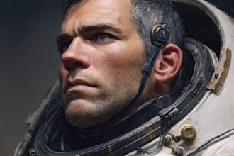 creat sci fi portrait art