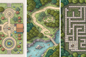 make create dnd maps, battlemaps, labyrinth map
