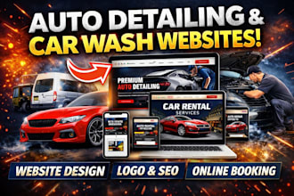 build auto detailing, car detailing, car wash, auto repair automotive websites