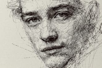 draw scribble sketch art portrait for you