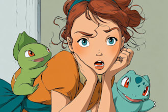design awesome comic and cartoon style characters