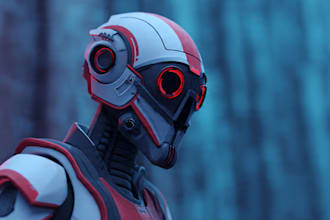 a sci fi character illustration or sci fi character