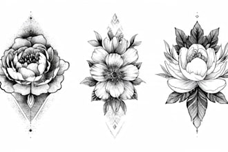 create a unique custom linework and dotwork tattoo design