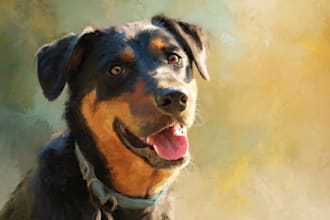 custom disney pet portrait illustration