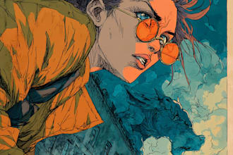 comic book illustration with comic book illustrator