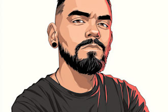 drawing cartoon vector portrait