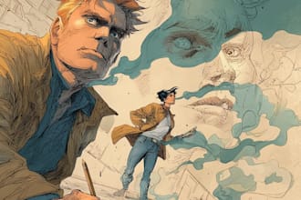 comic book illustration with comic book illustrator