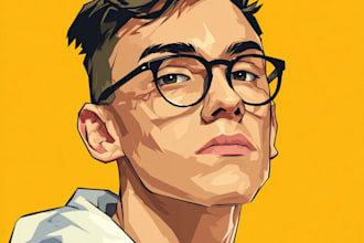 drawing cartoon vector portrait
