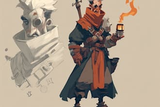 design cartoon style game characters