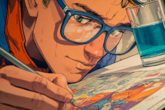 create authentic retro comic illustration