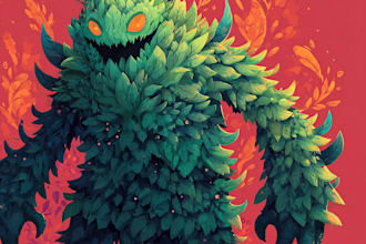 create monster or creature illustration for youu