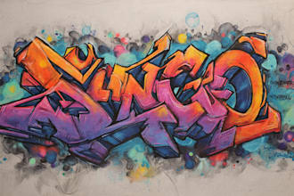 custom hand drawn graffiti, urban, or street art logo