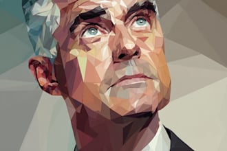 design awesome geometric low poly illustration