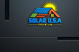 design modern green energy, solar energy logo in 24 hours