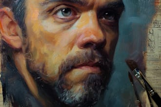 make your photo into a digital oil painting portrait art