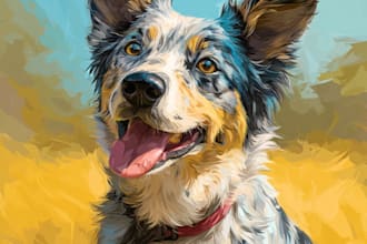 create realistic cartoon pet portraits