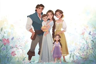 making a professional disney family portrait