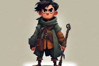 create 2d game character sprites and illustrations