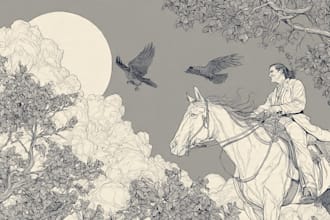draw a detailed vector line art illustration