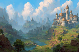 digitally paint fantasy landscape