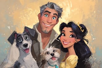 create a disney family portrait