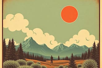design retro vintage poster