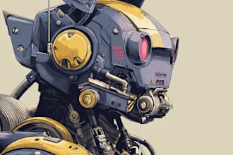 draw your mecha robot fanart or original in digital artwork