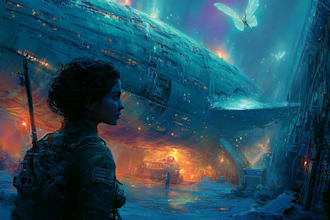 paint detailed sci fi characters and environments digitally
