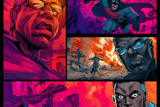 comic book strip, super hero, comic art