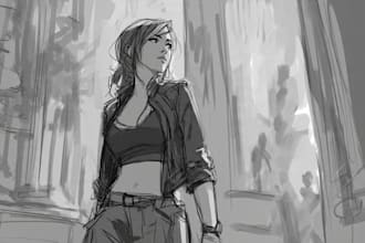 l draw a pencil sketch, anything