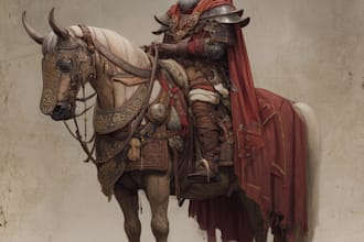 draw a fantasy illustration in a definite style