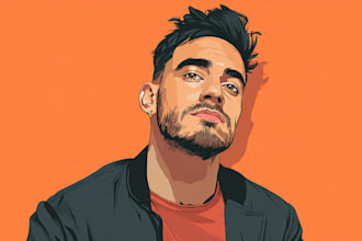 turn your photo into colorful vector art portraitit