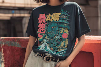 design japanese t shirt illustration