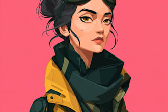 drawing a sci fi character illustration or sci fi character