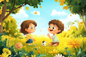 design children story book illustration