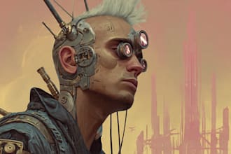 design stunning sci fi portrait art