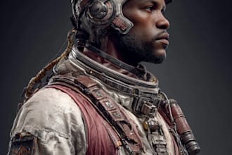 sci fi character illustration or sci fi character